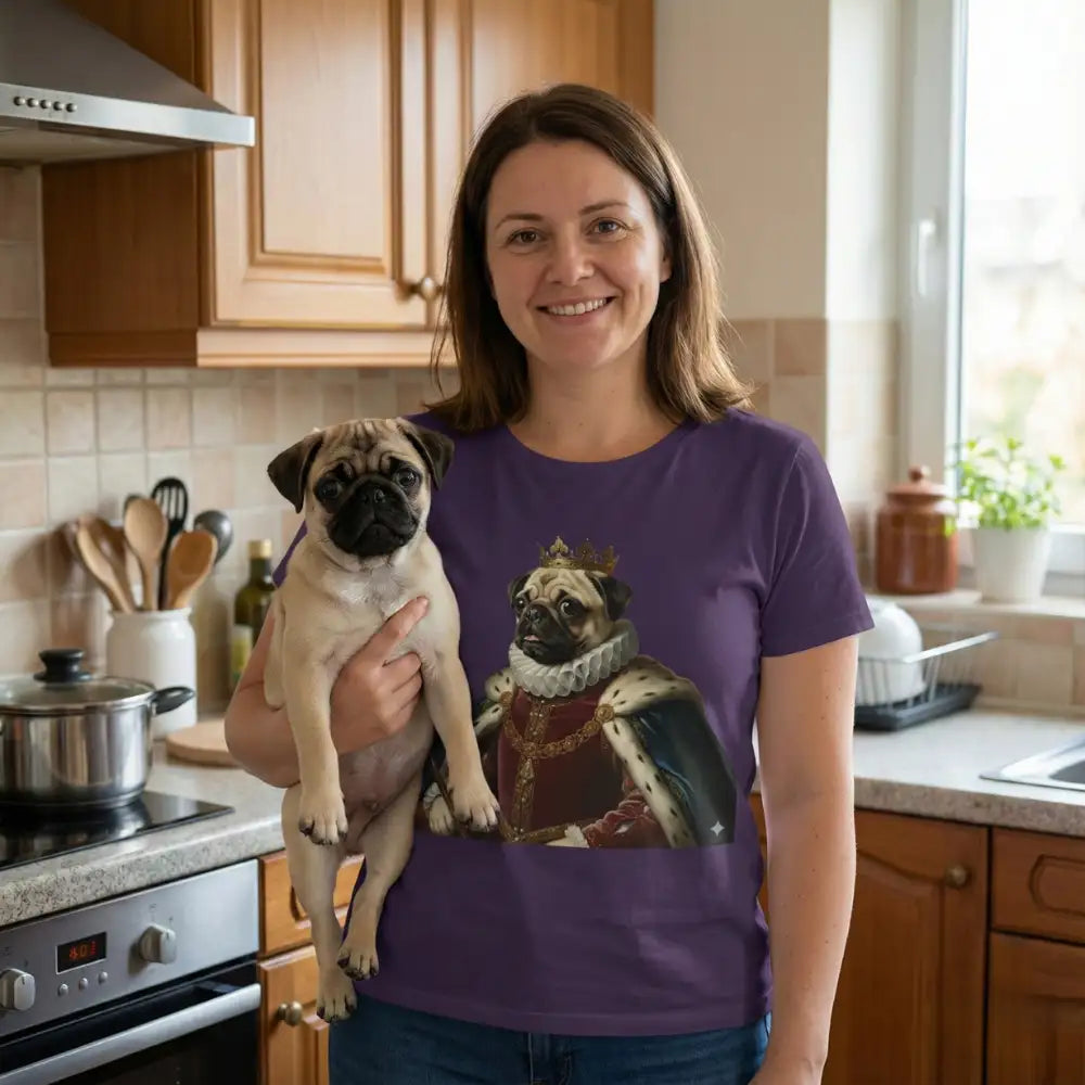 AI Design T-Shirt – Your pet in a royal portrait