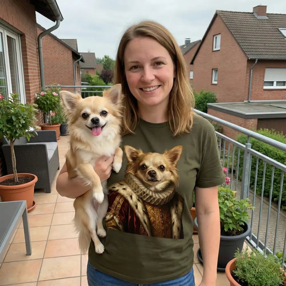 AI Design T-Shirt – Your pet in a royal portrait