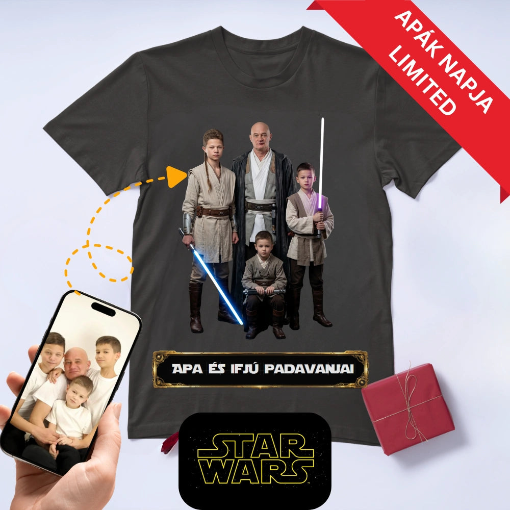 Custom Dad and His Padawans T-shirt