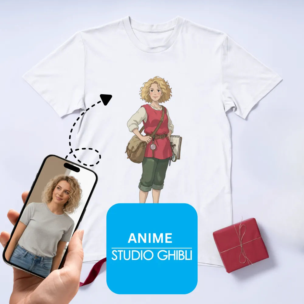AI Design T-Shirt – You as an Anime Character (Ghibli Inspired)