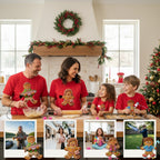 Ai design T-shirt - Personalized gingerbread portrait for the whole family