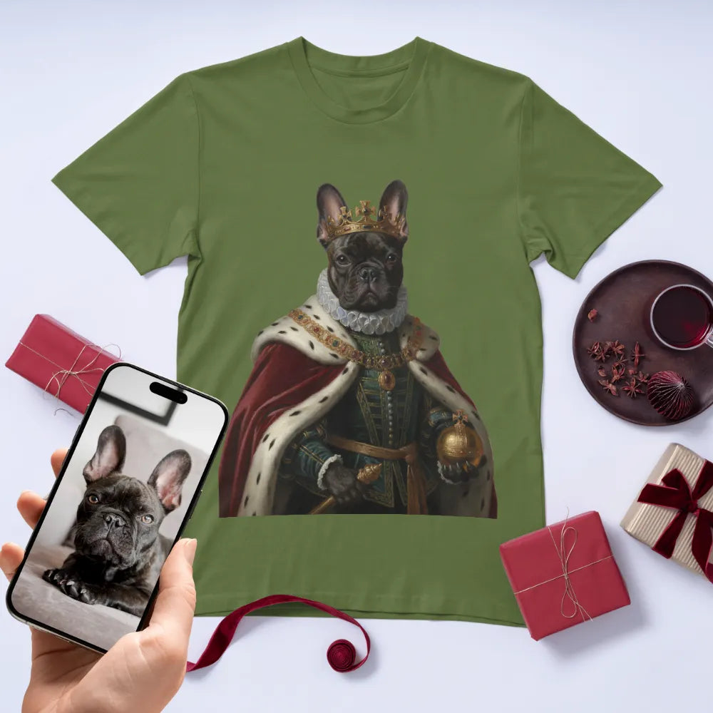 AI Design T-Shirt – Your pet in a royal portrait